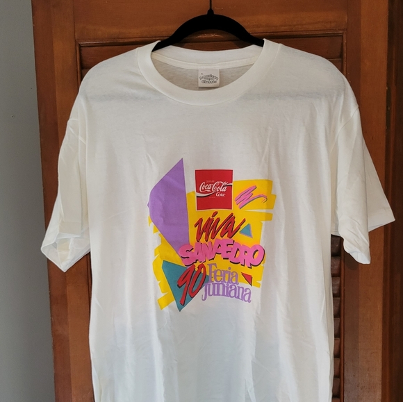 Vintage single stitch Coca Cola Viva San Pedro 1990 t-shirt - Picture 3 of 5